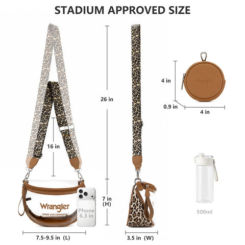 Wrangler Clear Crossbody Bag Set