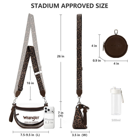 Wrangler Clear Crossbody Bag Set