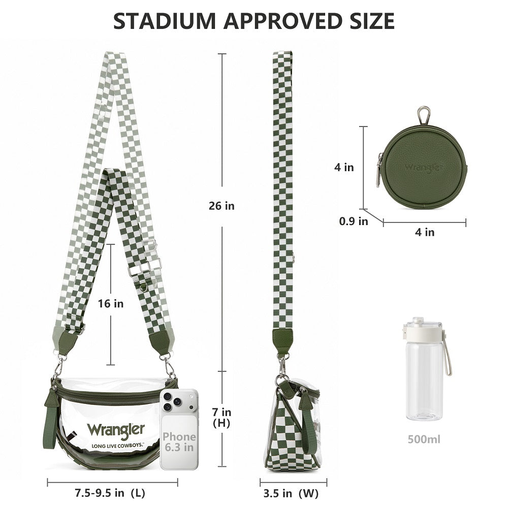 Wrangler Clear Crossbody Bag Set