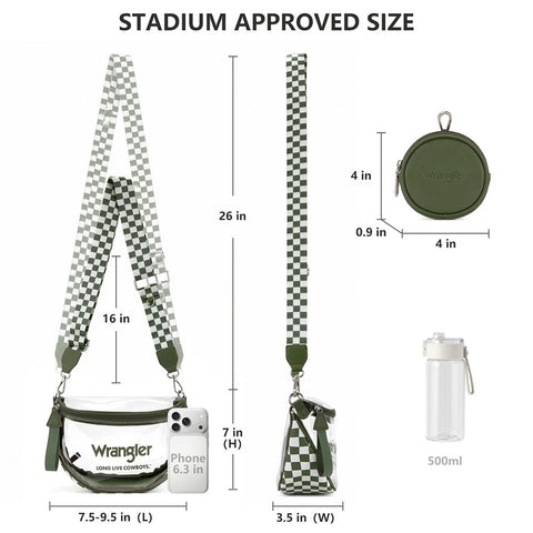 Wrangler Clear Crossbody Bag Set