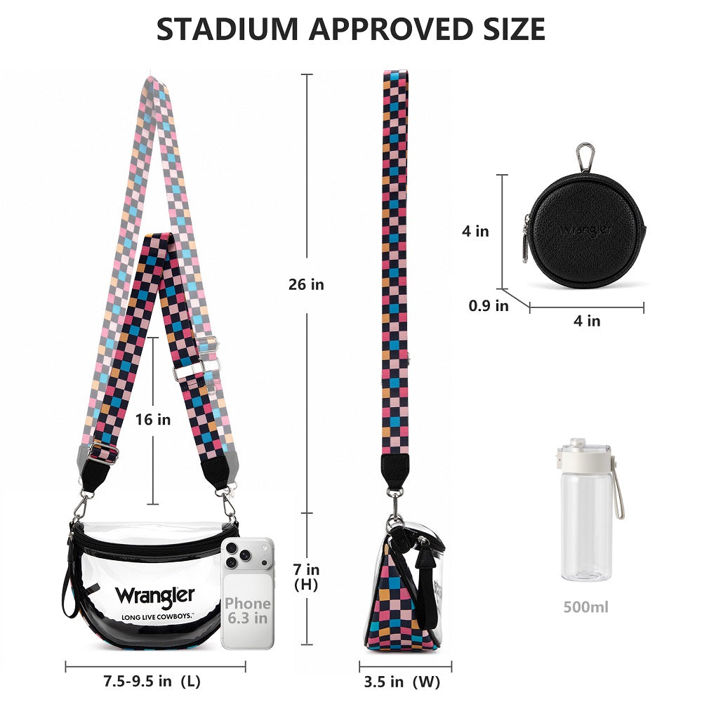 Wrangler Clear Crossbody Bag Set