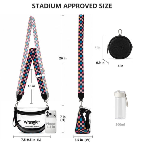 Wrangler Clear Crossbody Bag Set