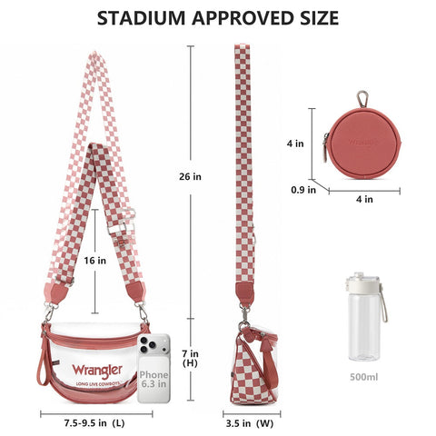 Wrangler Clear Crossbody Bag Set