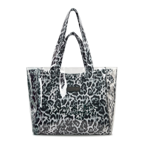 Wrangler Leopard Print Tote Set with Clear Outer Bag