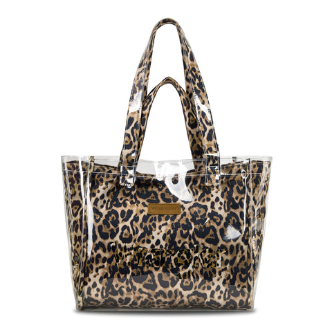 Wrangler Leopard Print Tote Set with Clear Outer Bag