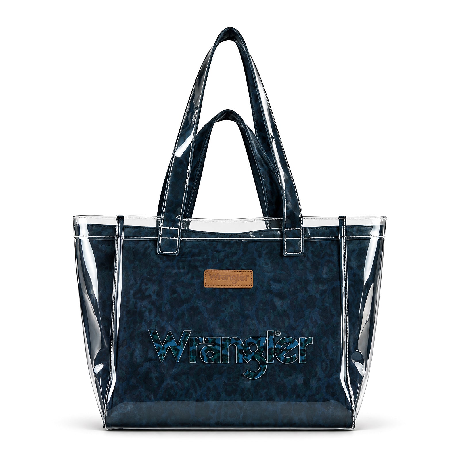 Wrangler Leopard Print Tote Set with Clear Outer Bag