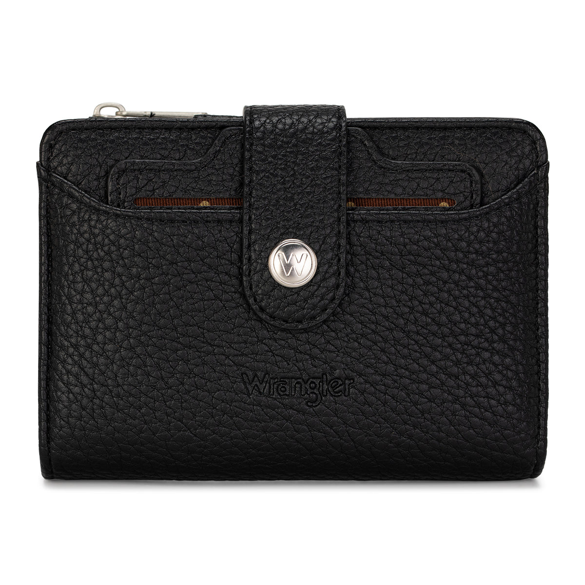 Wrangler Compact Wallet with Snap Tab & Zip Compartment