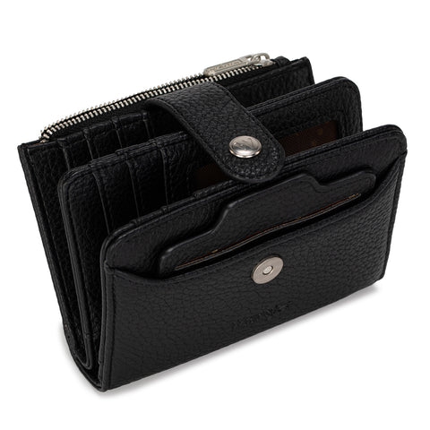 Wrangler Compact Wallet with Snap Tab & Zip Compartment