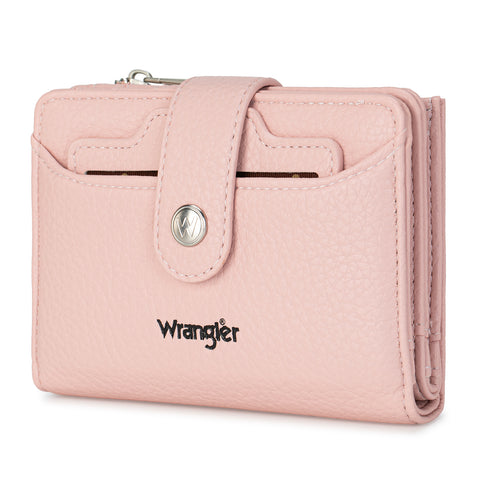 Wrangler Compact Wallet with Snap Tab & Zip Compartment