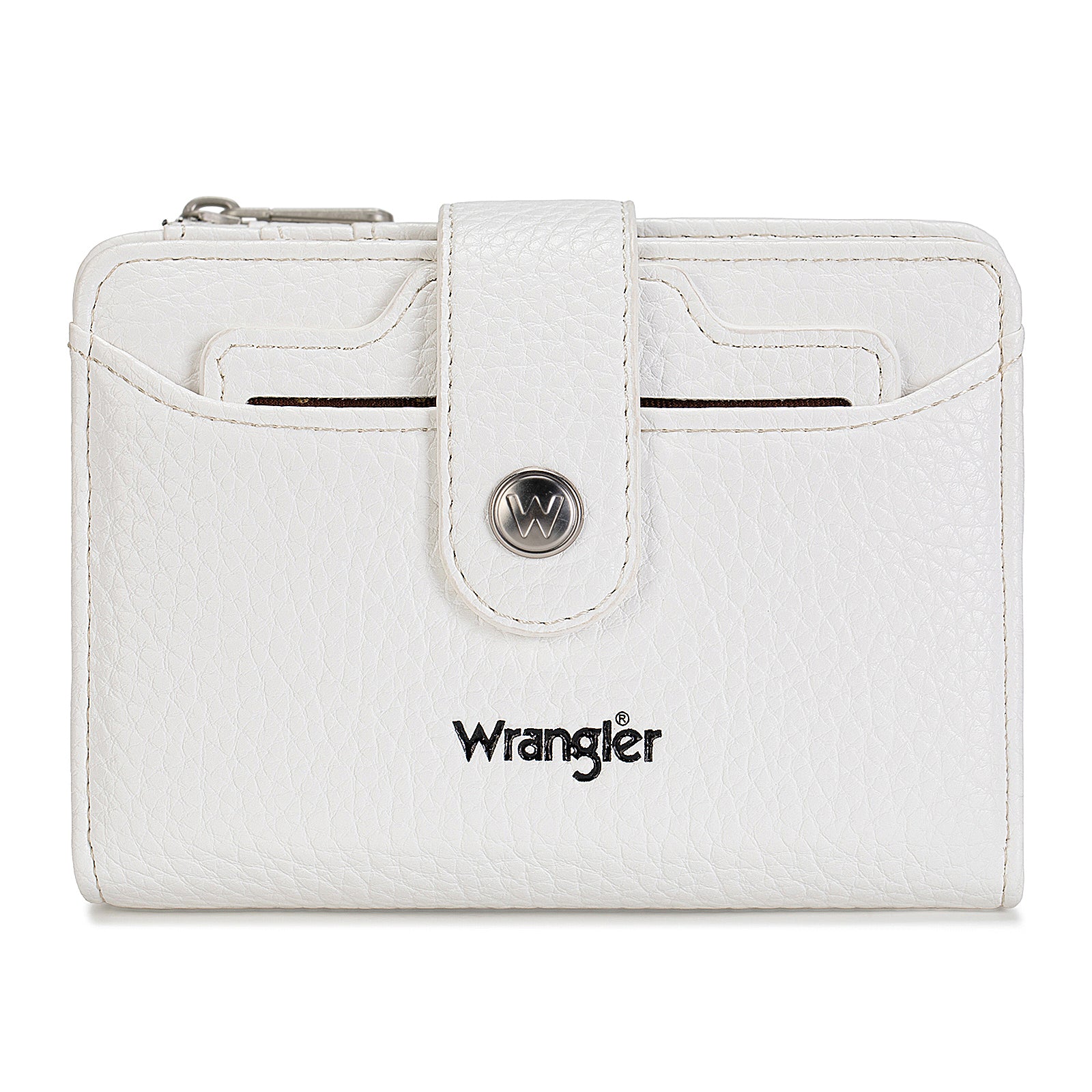 Wrangler Compact Wallet with Snap Tab & Zip Compartment