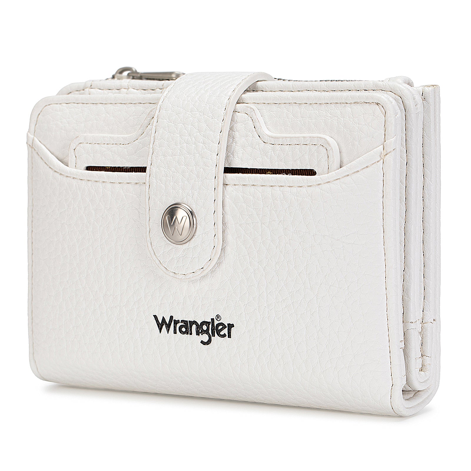 Wrangler Compact Wallet with Snap Tab & Zip Compartment