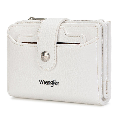 Wrangler Compact Wallet with Snap Tab & Zip Compartment