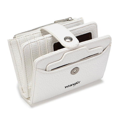Wrangler Compact Wallet with Snap Tab & Zip Compartment