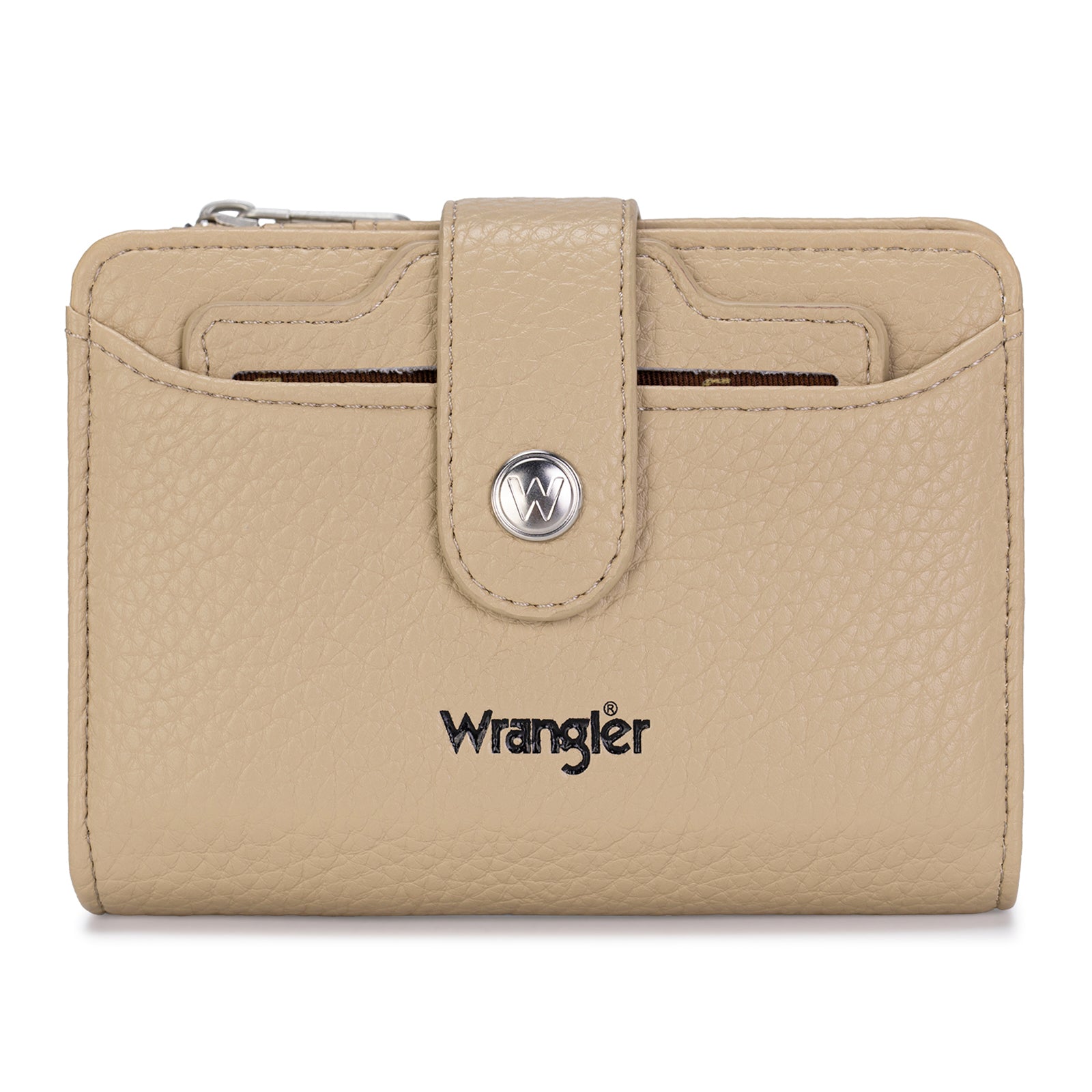 Wrangler Compact Wallet with Snap Tab & Zip Compartment