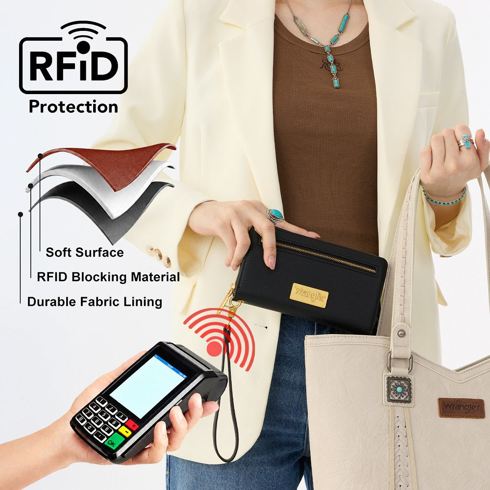Wrangler RFID Blocking Wristlet Wallet