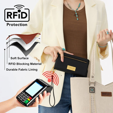 Wrangler RFID Blocking Wristlet Wallet