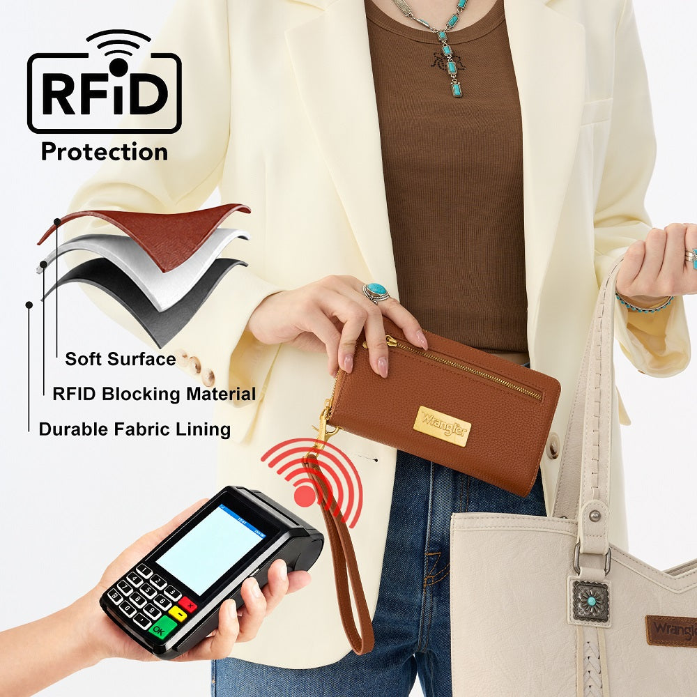 Wrangler RFID Blocking Wristlet Wallet