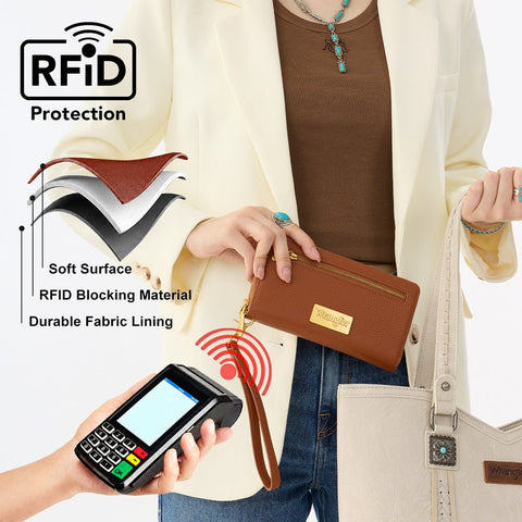Wrangler RFID Blocking Wristlet Wallet