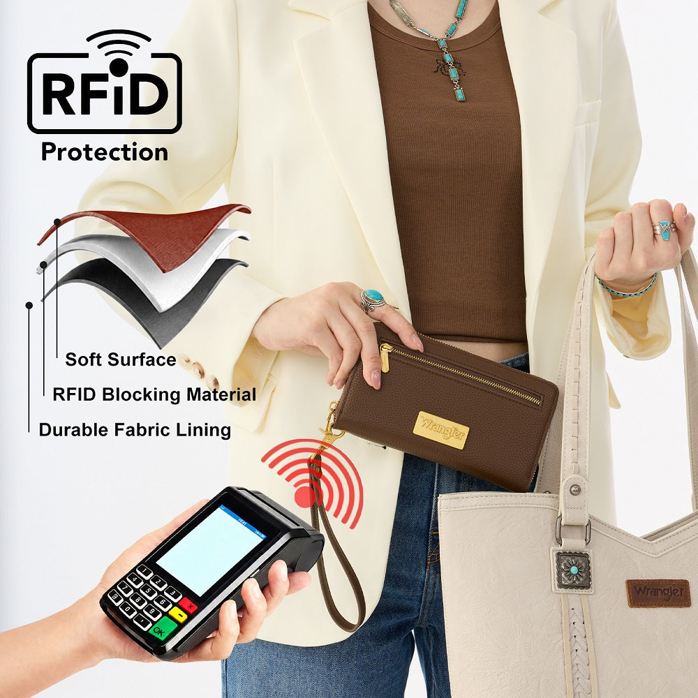 Wrangler RFID Blocking Wristlet Wallet