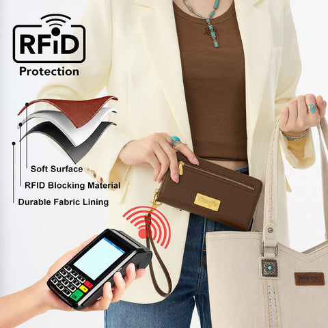 Wrangler RFID Blocking Wristlet Wallet