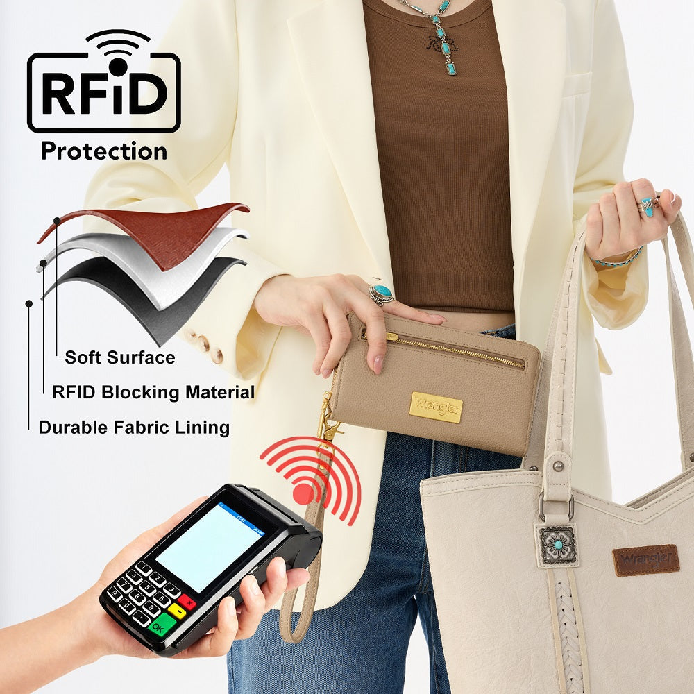 Wrangler RFID Blocking Wristlet Wallet
