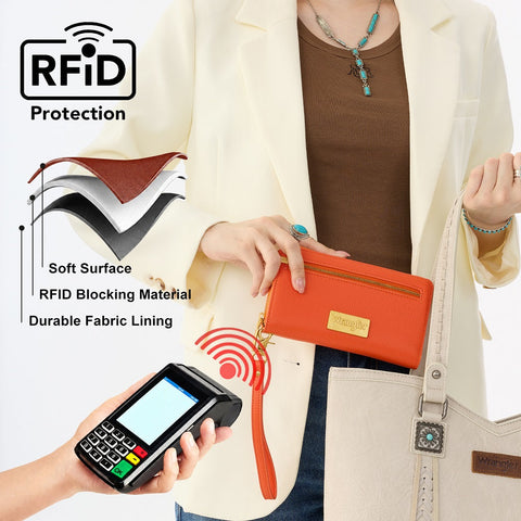 Wrangler RFID Blocking Wristlet Wallet
