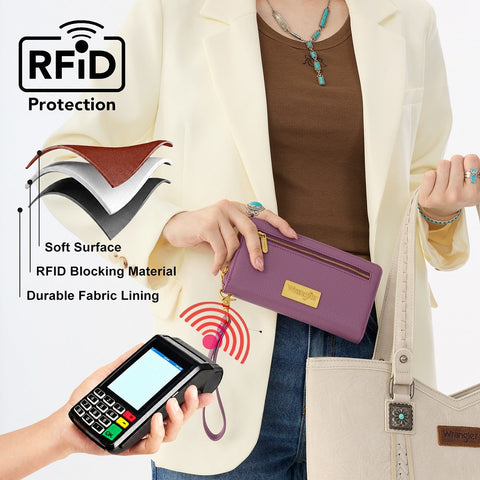 Wrangler RFID Blocking Wristlet Wallet