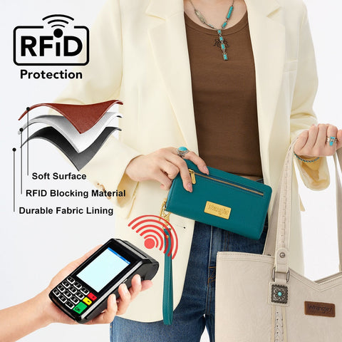 Wrangler RFID Blocking Wristlet Wallet