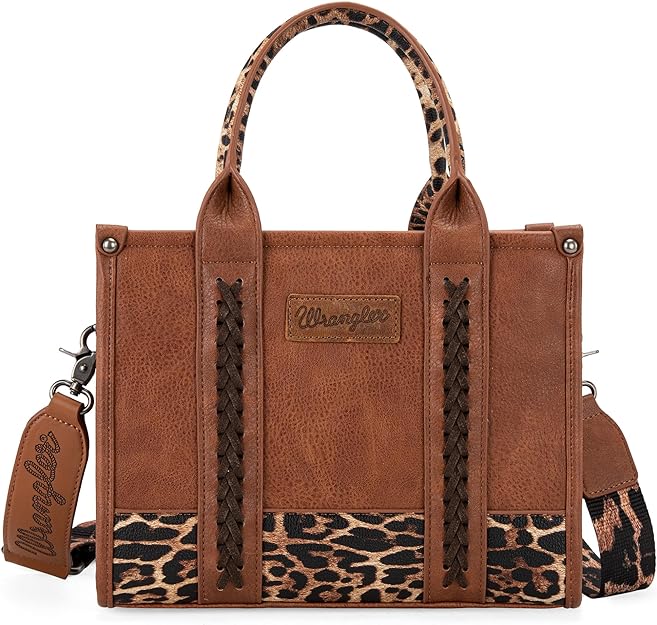 Wrangler Leopard Print Concealed Carry Tote/Crossbody