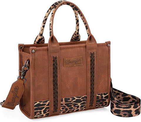 Wrangler Leopard Print Concealed Carry Tote/Crossbody