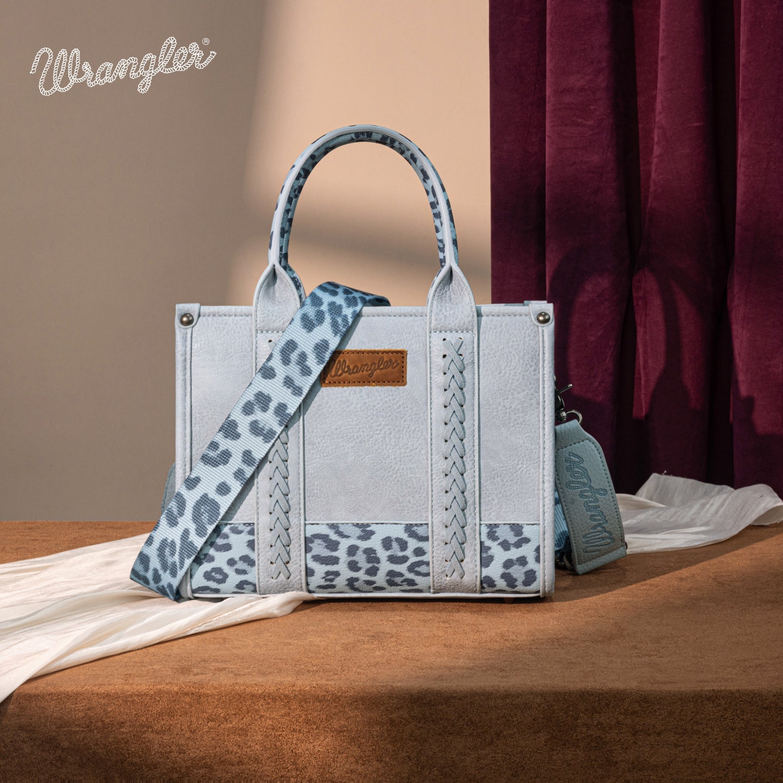 Wrangler Leopard Print Concealed Carry Tote/Crossbody