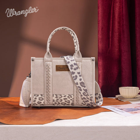 Wrangler Leopard Print Concealed Carry Tote/Crossbody