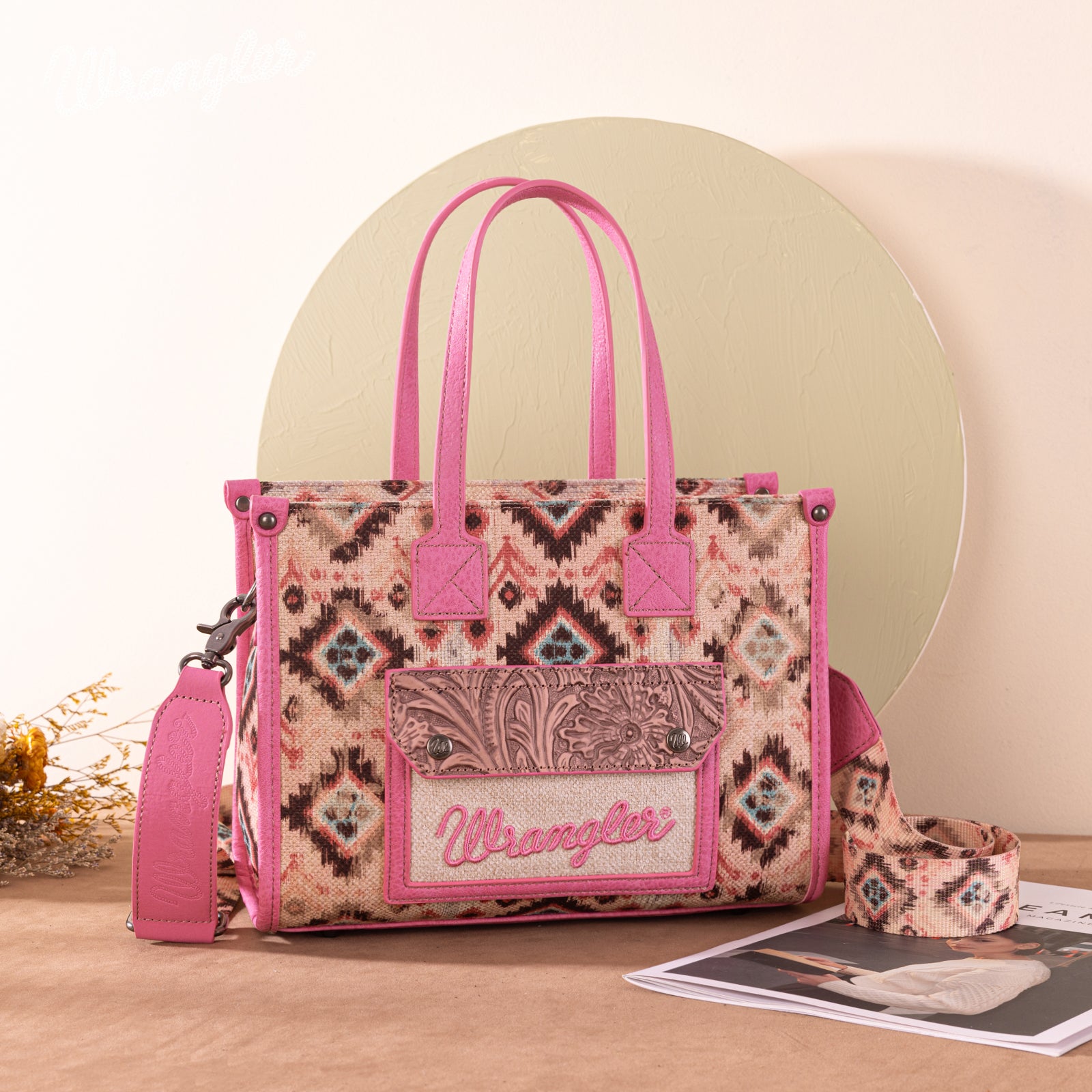 Wrangler Aztec Printed Crossbody /Tote Purse