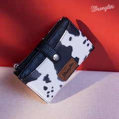 Wrangler Cow Print Button Wallet