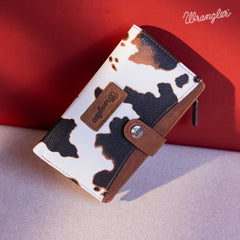 Wrangler Cow Print Button Wallet