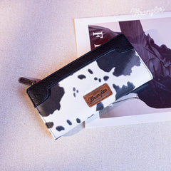 Wrangler Cow Print Zip Wallet