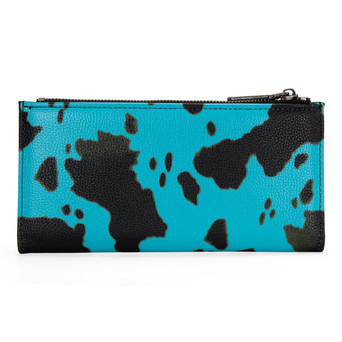 Wrangler Cow Print Zip Wallet