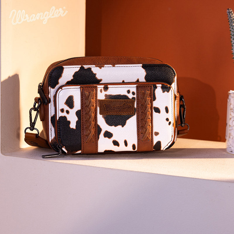 Wrangler Cow Print Crossbody Bag