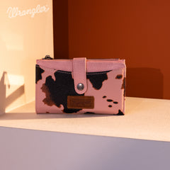 Wrangler Cow Print Button Wallet