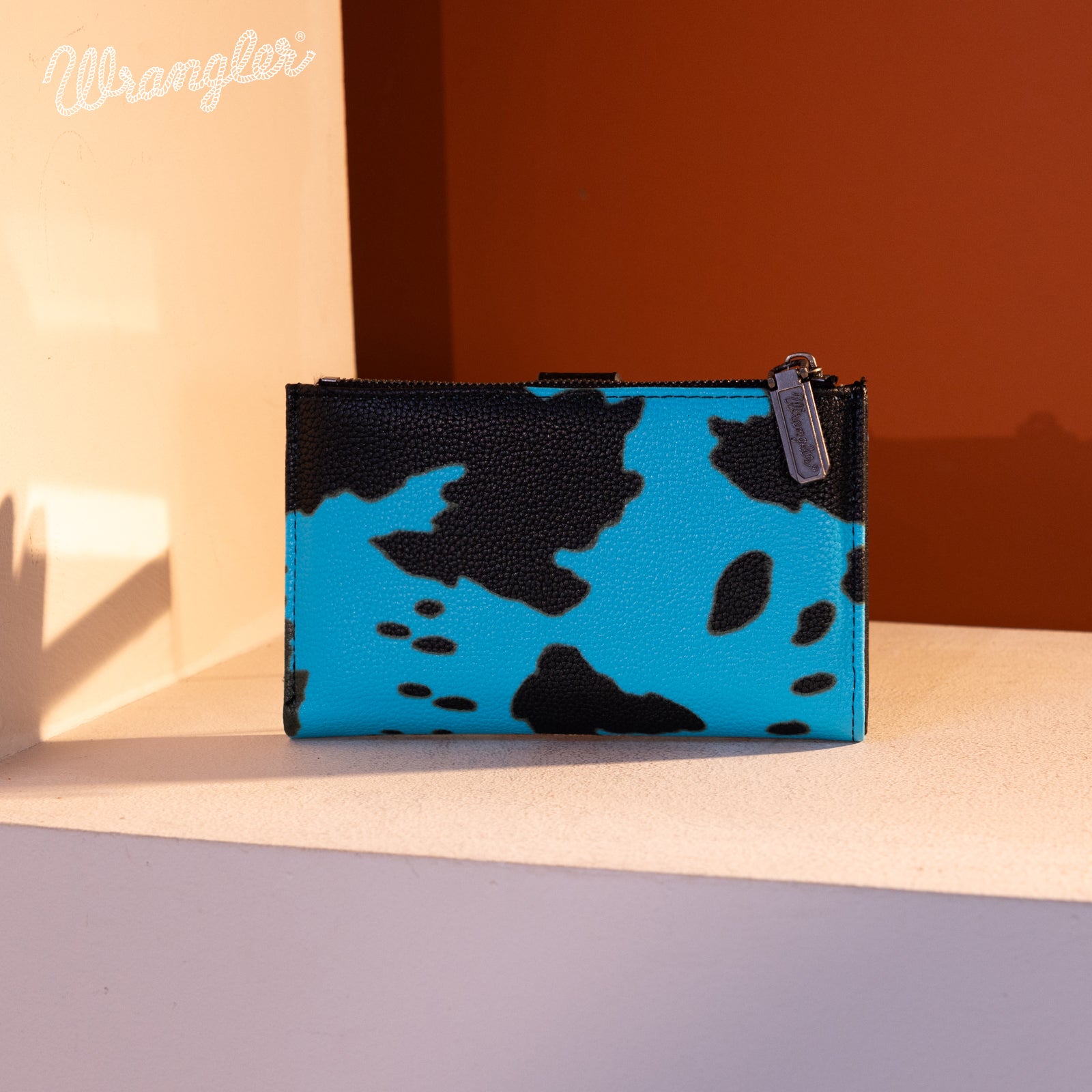 Wrangler Cow Print Button Wallet