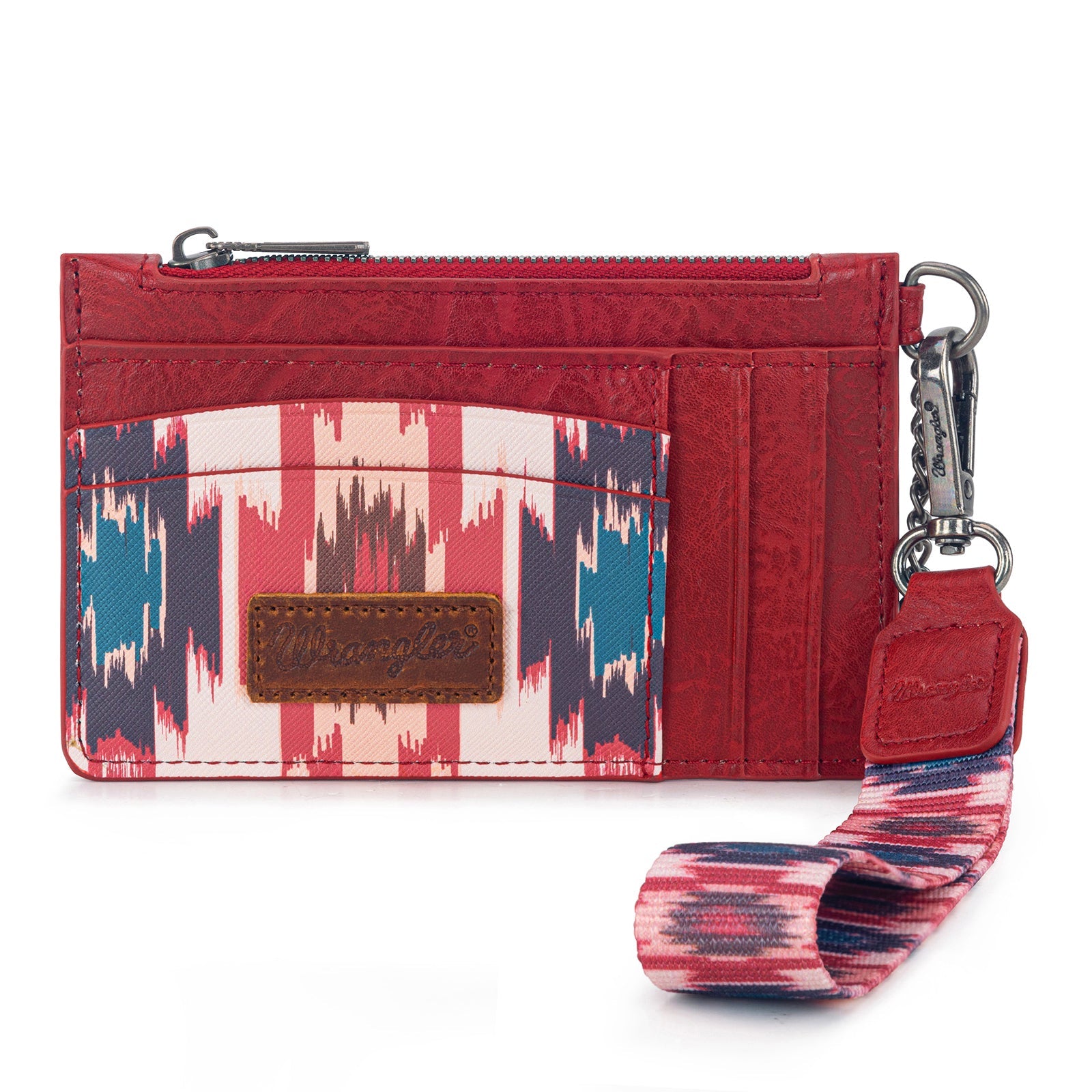 Wrangler Leopard Print Key Chain Wristlet Card Wallet