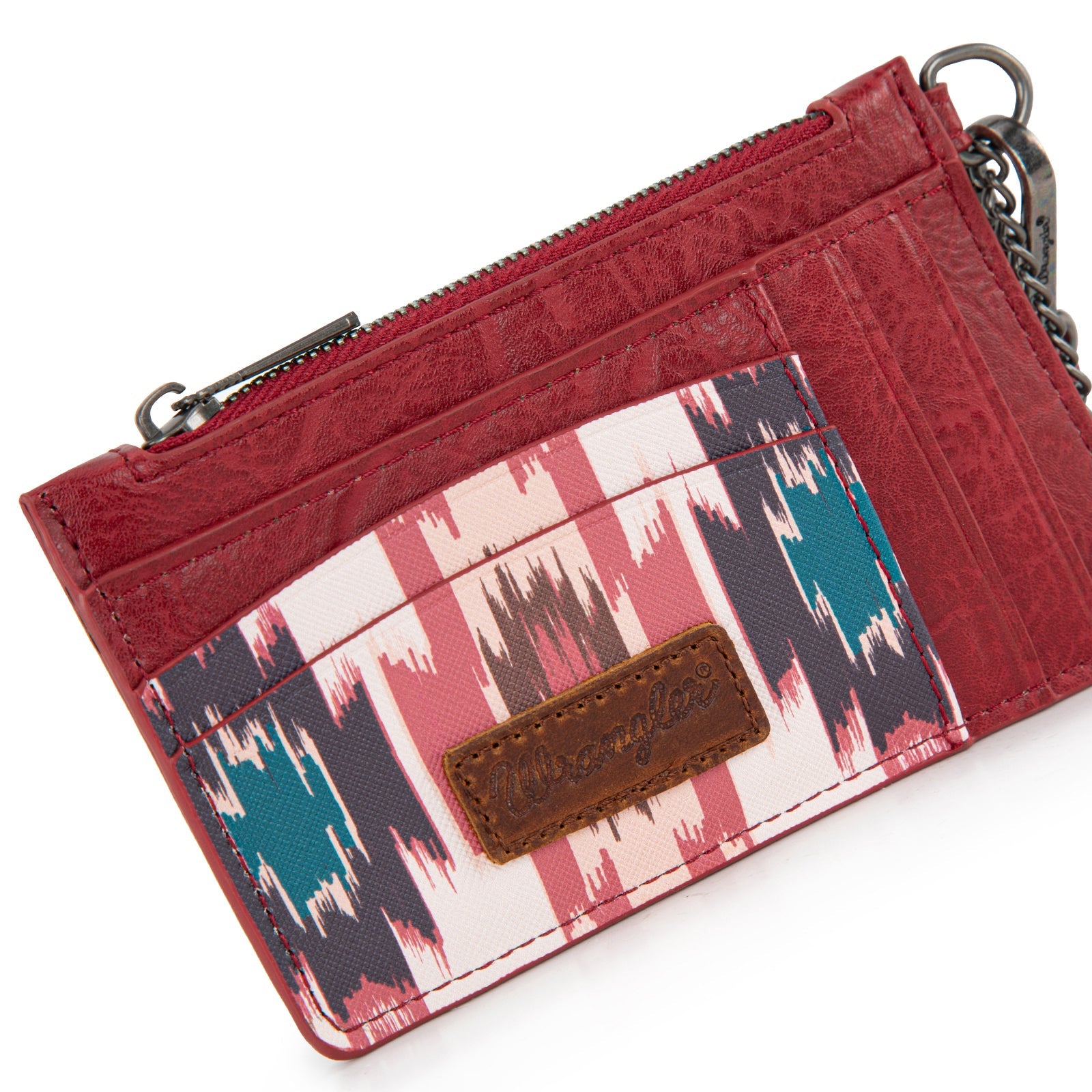 Wrangler Leopard Print Key Chain Wristlet Card Wallet