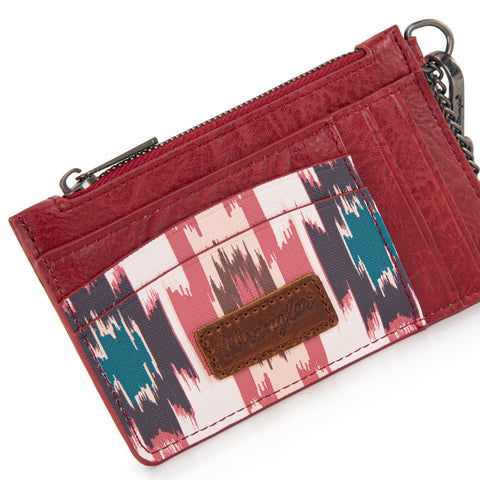 Wrangler Leopard Print Key Chain Wristlet Card Wallet