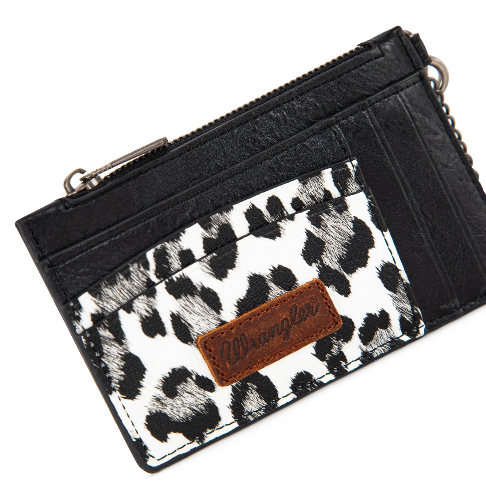 Wrangler Leopard Print Key Chain Wristlet Card Wallet