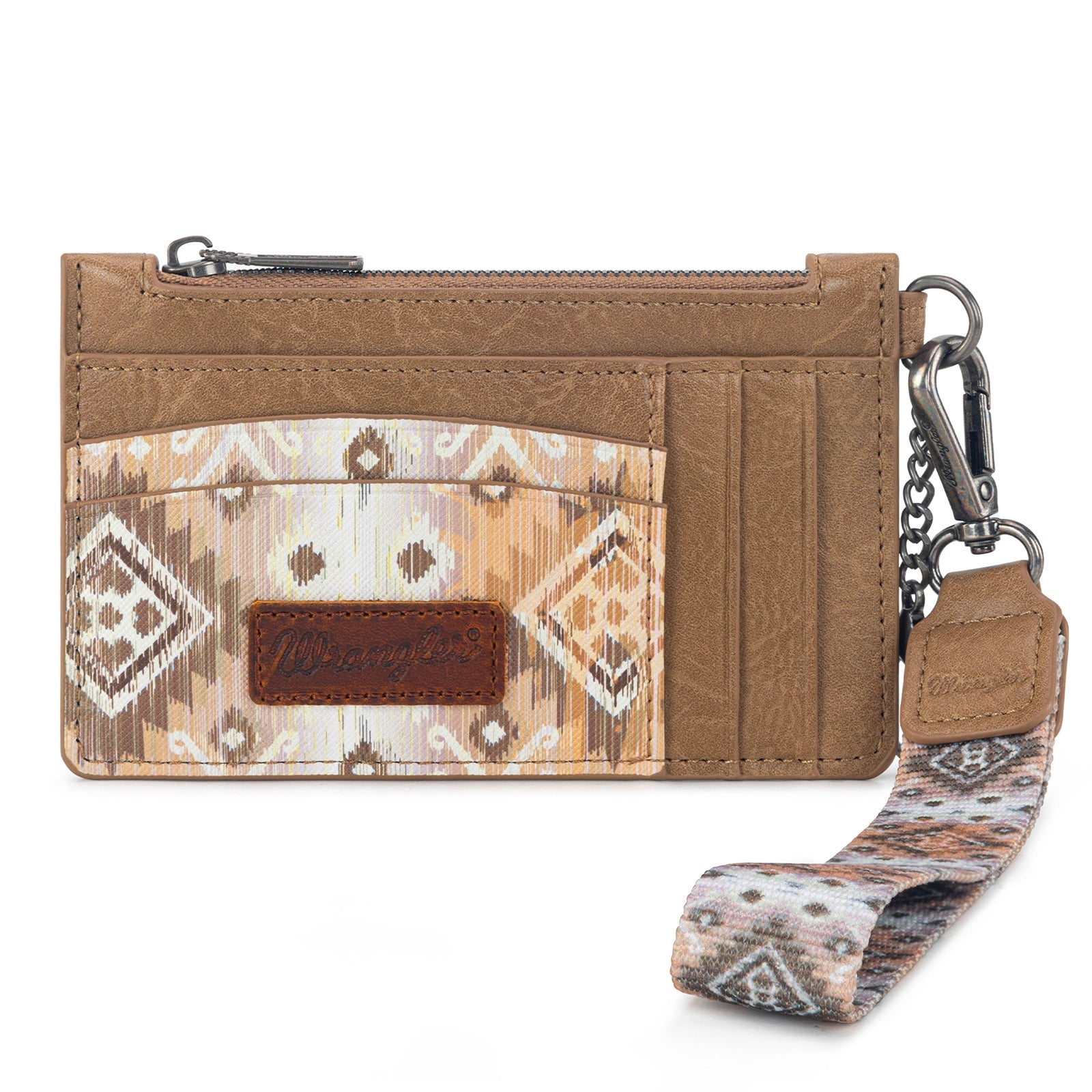 Wrangler Leopard Print Key Chain Wristlet Card Wallet