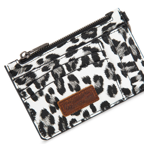 Wrangler Leopard Print Key Chain Wristlet Card Wallet