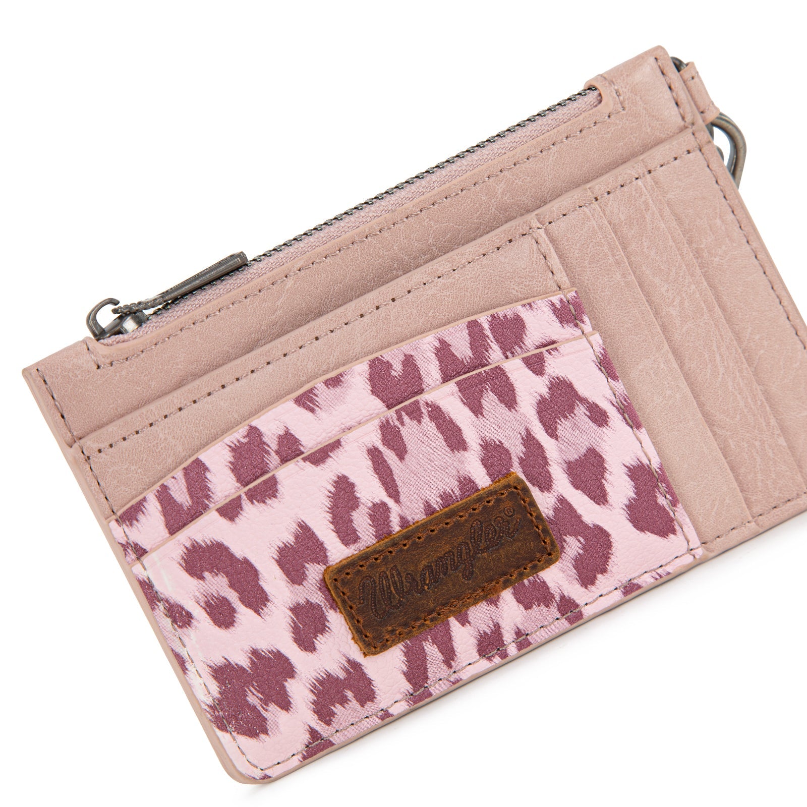 Wrangler Leopard Print Key Chain Wristlet Card Wallet