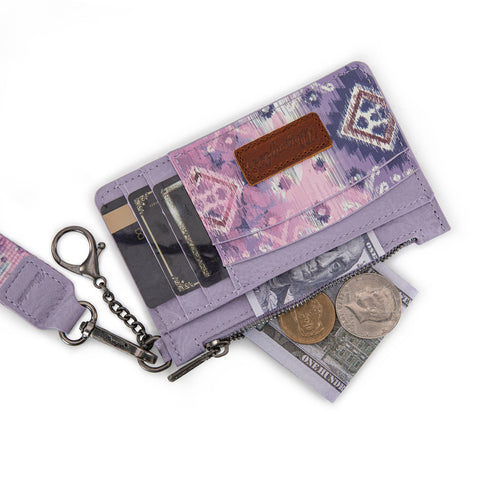 Wrangler Leopard Print Key Chain Wristlet Card Wallet