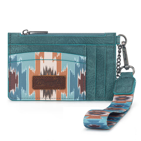 Wrangler Leopard Print Key Chain Wristlet Card Wallet