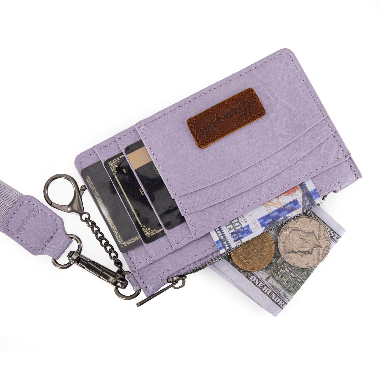 Wrangler Leopard Print Key Chain Wristlet Card Wallet